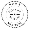 Manitoba Notary Stamp - 1 5/8"